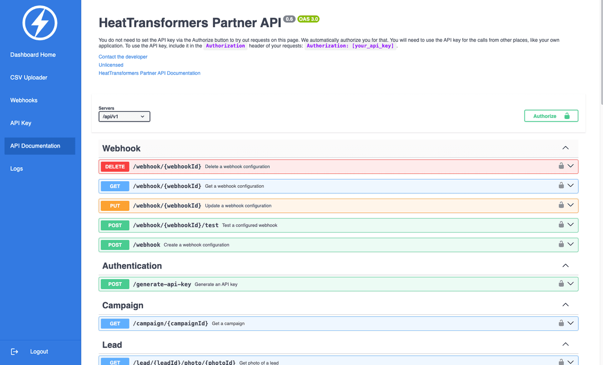 Partner Integration Dashboard